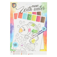 Malen mit Wasser Kit 10 Blätter + 2 Pinsel | ARTMIE