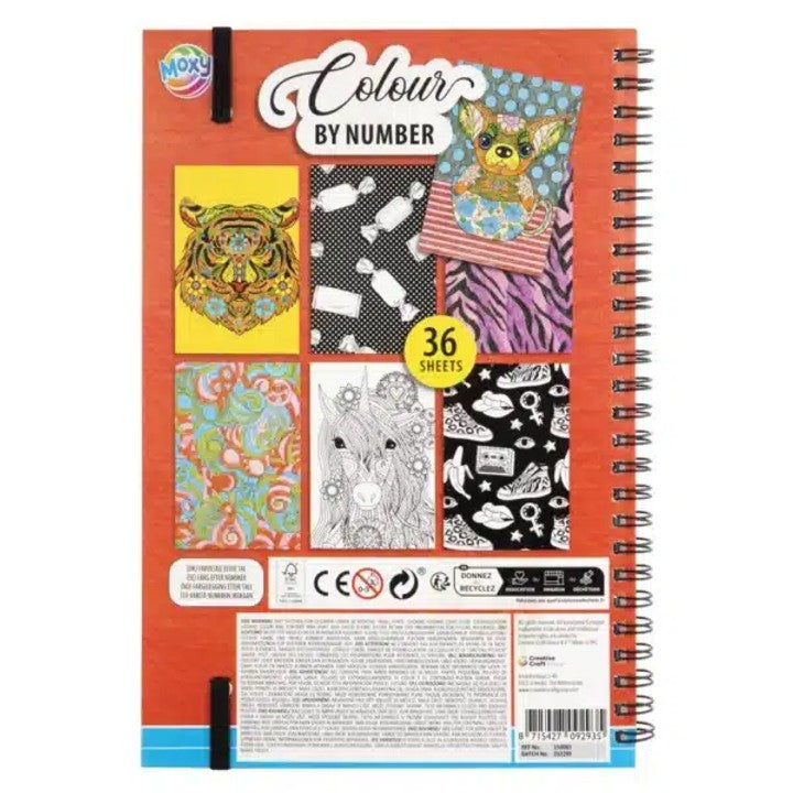 Colour by Number Activity Book 23×16 cm - 36 Blätter mit 12 Farben – Detailansicht 3 | ARTMIE