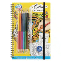 Colour by Number Activity Book 23×16 cm - 36 Blätter mit 12 Farben | ARTMIE