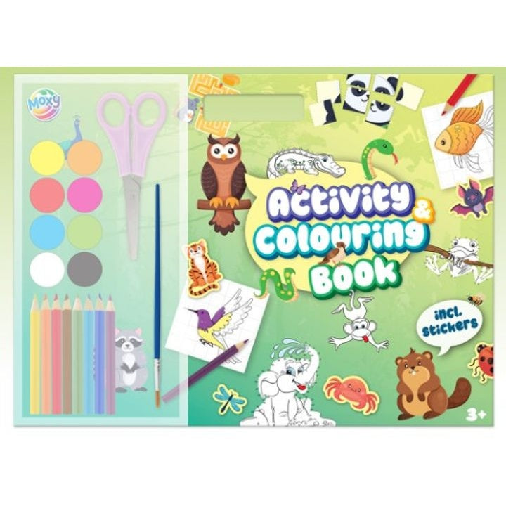 MOXY Activity- und Malbuch-Set mit Farben, Stiften und Aufklebern | ARTMIE