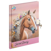 Horse Secret Diary mit Schloss &amp; Schlüssel A5 60 Blatt von MOXY | ARTMIE