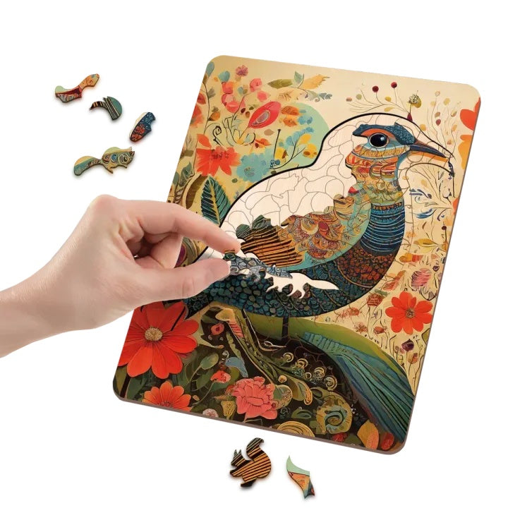 MOXY Holzpuzzle Vogel 130Stück - Künstlerisch – Detailansicht 2 | ARTMIE