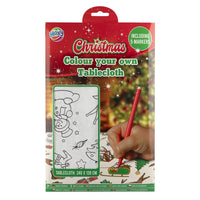 Weihnachtliches Tischtuch zum Ausmalen mit Markern 240x128 cm | ARTMIE