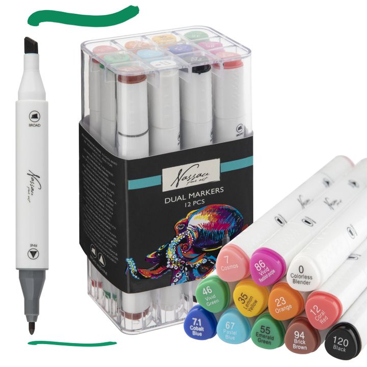 Nassau Fine Art Dual Tip Marker Satz von 12 – Detailansicht 3 | ARTMIE