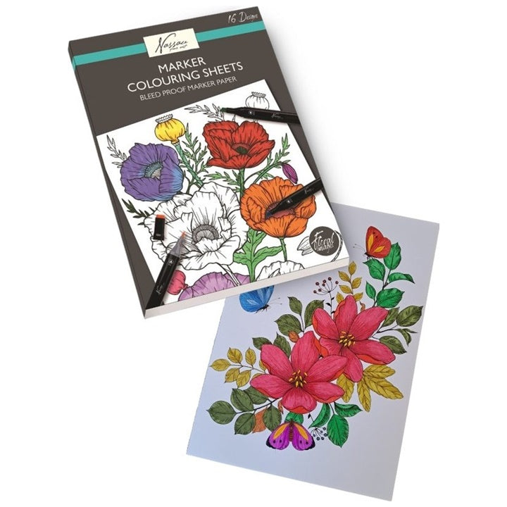 Malbuch Blumen für Marker-Zeichnung – Detailansicht 2 | ARTMIE