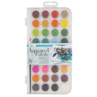 Set aus 36 Aquarellfarben und Pinsel | ARTMIE