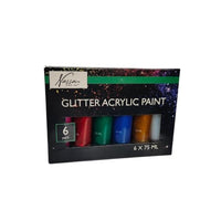 Nassau-Acrylfarben-Set 6x75ml GLITTER | ARTMIE