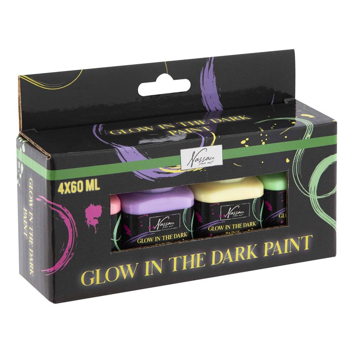 Glow in the Dark Acrylfarben-Set Nassau 4 x 60 ml | ARTMIE