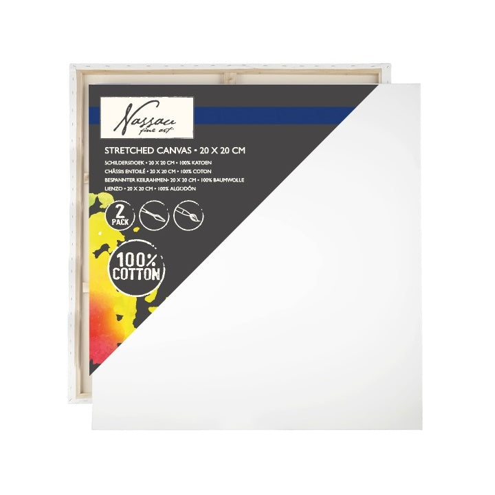 Malerei Leinwand Hobby Nassau 20x20 cm - 2 Stück | ARTMIE