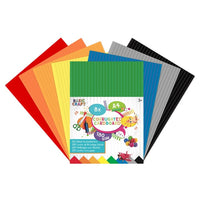 Farbiges Wellpappenpapier A4 - 8er-Satz | ARTMIE