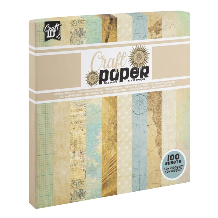 Scrapbooking-Papier 20 x 20 cm | Beigetöne | ARTMIE