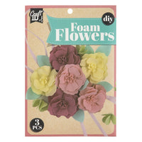 DIY-Schaumstoffblumen-Set in Braun-Gelb 3tlg. | ARTMIE