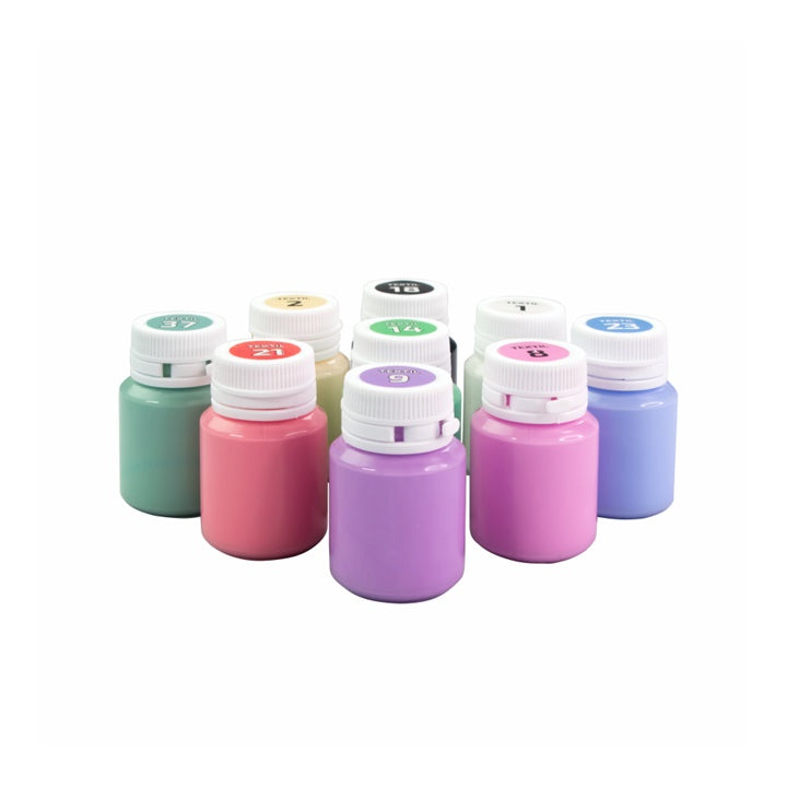 ROSA Pastell-Acryl-Farben für Textilien 9x20 ml – Detailansicht 4 | ARTMIE