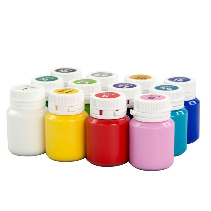 ROSA-Acrylfarben für Textilien 12x20 ml – Detailansicht 4 | ARTMIE