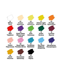 ROSA-Acrylfarben für Textilien 18x20 ml – Detailansicht 5 | ARTMIE