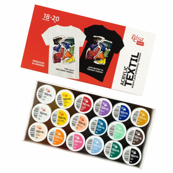 STYLE ROSA TALENT Acryl-Textilfarbset – Detailansicht 2 | ARTMIE