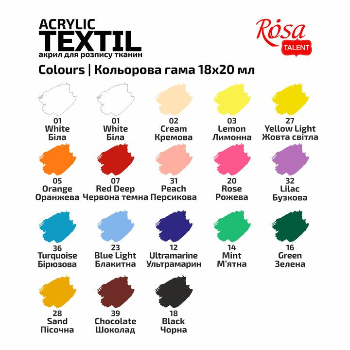 STYLE ROSA TALENT Acryl-Textilfarbset – Detailansicht 5 | ARTMIE