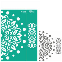 Selbstklebende Schablone Rosa Talent A4 - Muster Nr. 11 | ARTMIE
