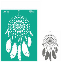 Selbstklebende Schablone Rosa Talent A4 - Muster Nr. 18 | ARTMIE