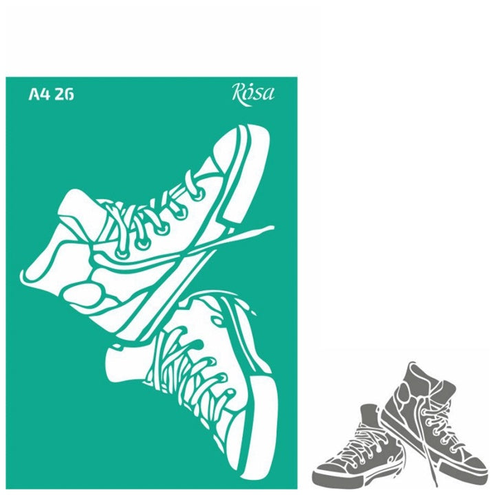 Selbstklebende Schablone Rosa Talent A4 - Muster Nr. 26 | ARTMIE