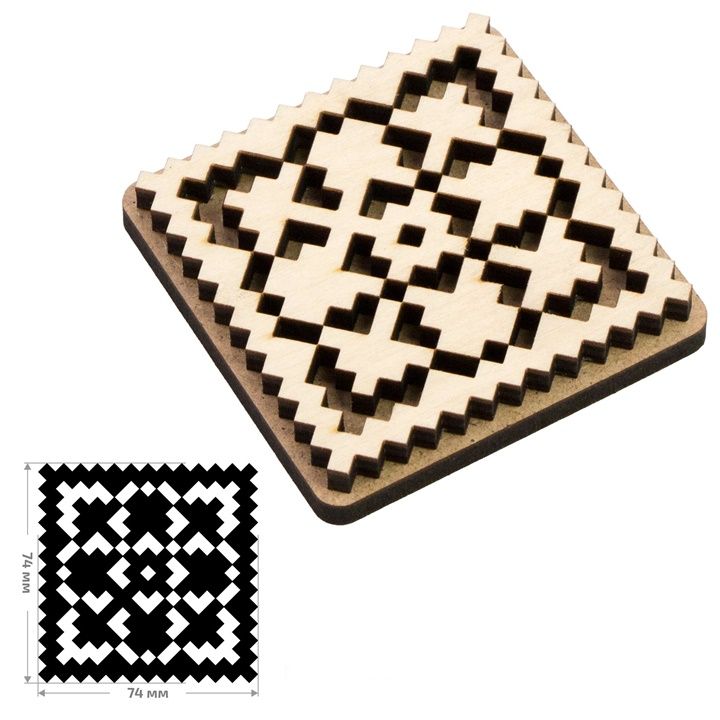 Holzstempel ROSA TALENT Nr. 1 Geometrie 7,5x7,5 cm | ARTMIE