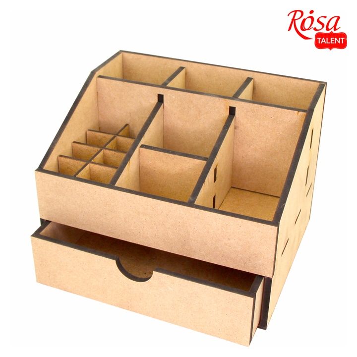 MDF-Organizer mit 1 Schublade ROSA TALENT 22,5x18x16,5 cm – Detailansicht 2 | ARTMIE