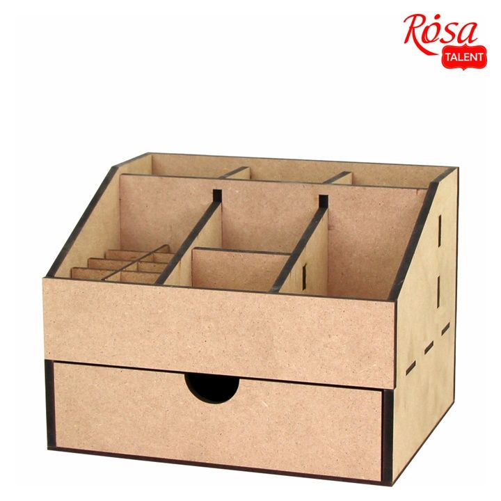 MDF-Organizer mit 1 Schublade ROSA TALENT 22,5x18x16,5 cm | ARTMIE