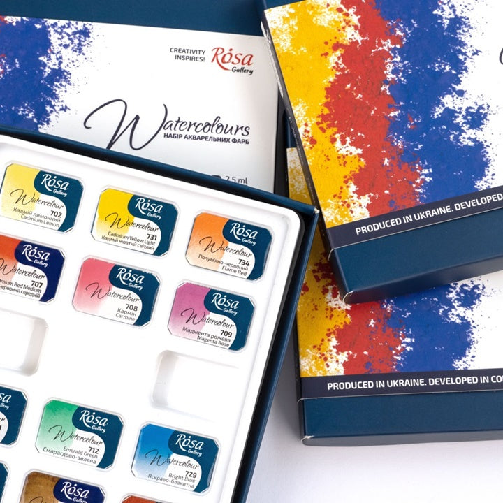 ROSA Gallery Monopigmentierte Aquarellfarben 12x2,5 ml – Detailansicht 3 | ARTMIE