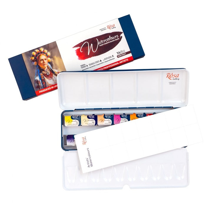Rosa Galerie Portrait Aquarell Set 14x2.5 ml – Detailansicht 2 | ARTMIE