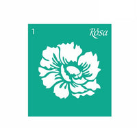 Selbstklebende Schablone Rosa Talent 9 x 10 cm - Muster Nr.1 | ARTMIE