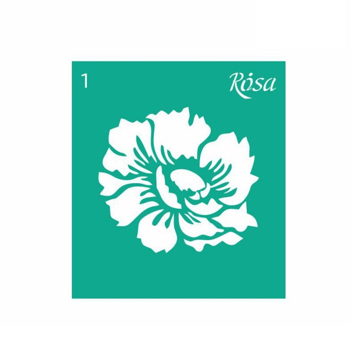 Selbstklebende Schablone Rosa Talent 9 x 10 cm - Muster Nr.1 | ARTMIE