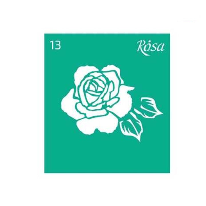 Selbstklebende Schablone Rosa Talent 9 x 10 cm - Muster Nr. 13 | ARTMIE