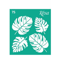 Selbstklebende Schablone Rosa Talent 9 x 10 cm - Muster Nr. 75 | ARTMIE