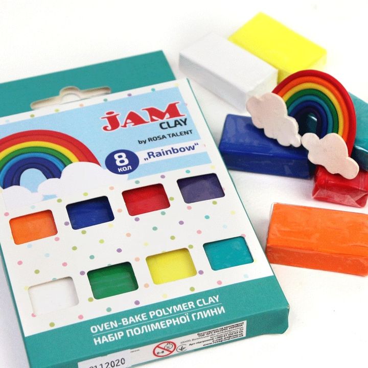 Polymer Ton Rosa Talent - Satz Regenbogen 8 x 20 g – Detailansicht 2 | ARTMIE