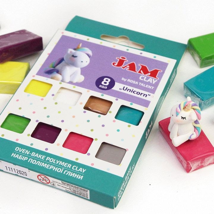Polymer-Ton Rosa Talent - Einhorn Set 8 x 20 g – Detailansicht 2 | ARTMIE