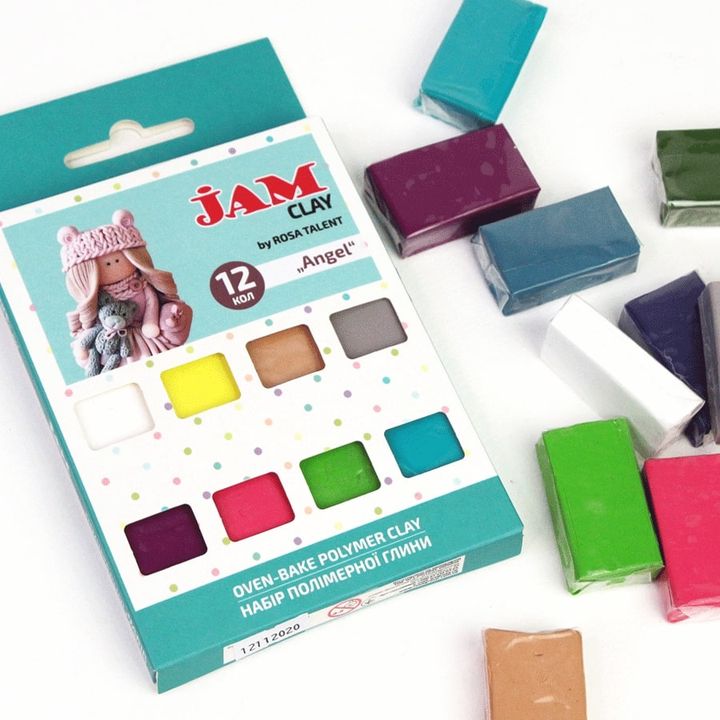 Polymer-Ton Rosa Talent - Engel Set 12 x 20 g – Detailansicht 2 | ARTMIE