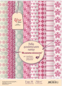 Scrapbooking Papier Set "Momente der Zärtlichkeit" 21 x 29,7 cm | 8 Blatt | ARTMIE