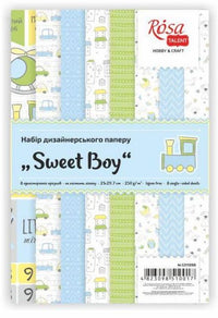 Süßer Junge Scrapbooking Papier Set 21 x 29,7 cm | 8 Blätter | ARTMIE