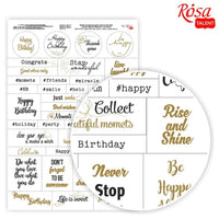 Scrapbooking Papier | Wörter | Sätze | Glückwünsche | ARTMIE