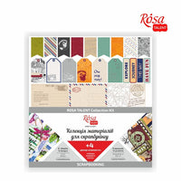 ROSA TALENT Scrapbooking Papier "Make Your Journey" 30,48x30,48 cm + 4 Dekorationen | ARTMIE