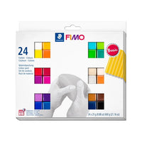 FIMO Soft Polymer Clay Set Grundfarben 24x25g | ARTMIE