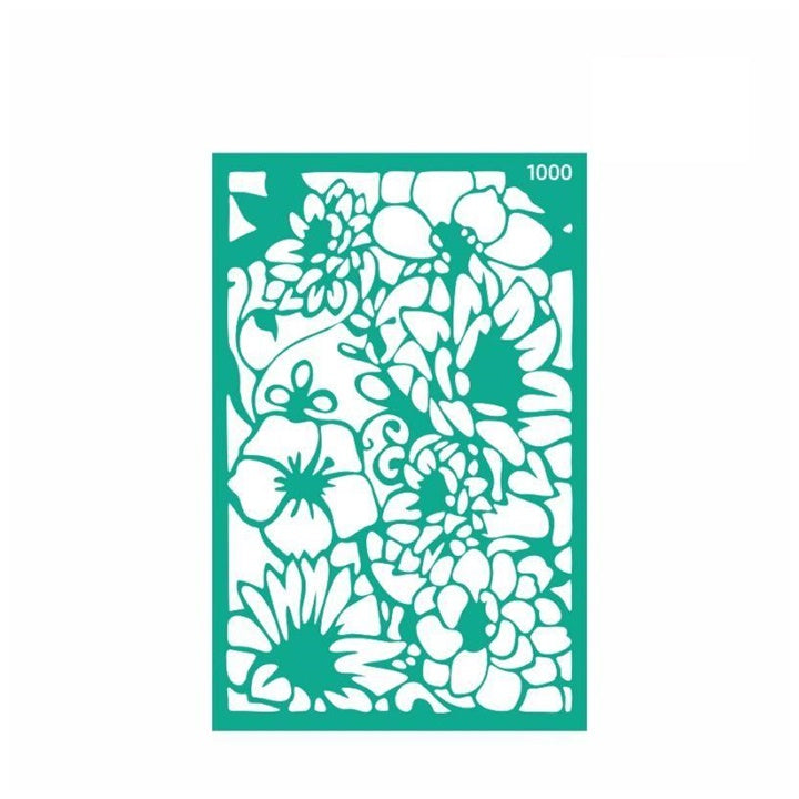 Selbstklebende Schablone Rosa Talent 13 x 20 cm - Muster Nr. 1000 | ARTMIE