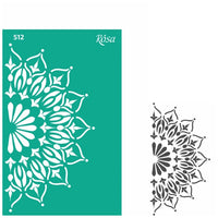 Selbstklebende Schablone Rosa Talent 13 x 20 cm - Muster Nr. 512 | ARTMIE
