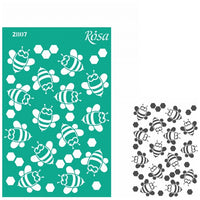 Selbstklebende Schablone Rosa Talent 13 x 20 cm - Muster Nr. 2807 | ARTMIE