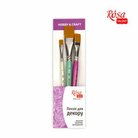 ROSA TALENT Hobby &amp; Basteln Flachpinsel-Set | ARTMIE