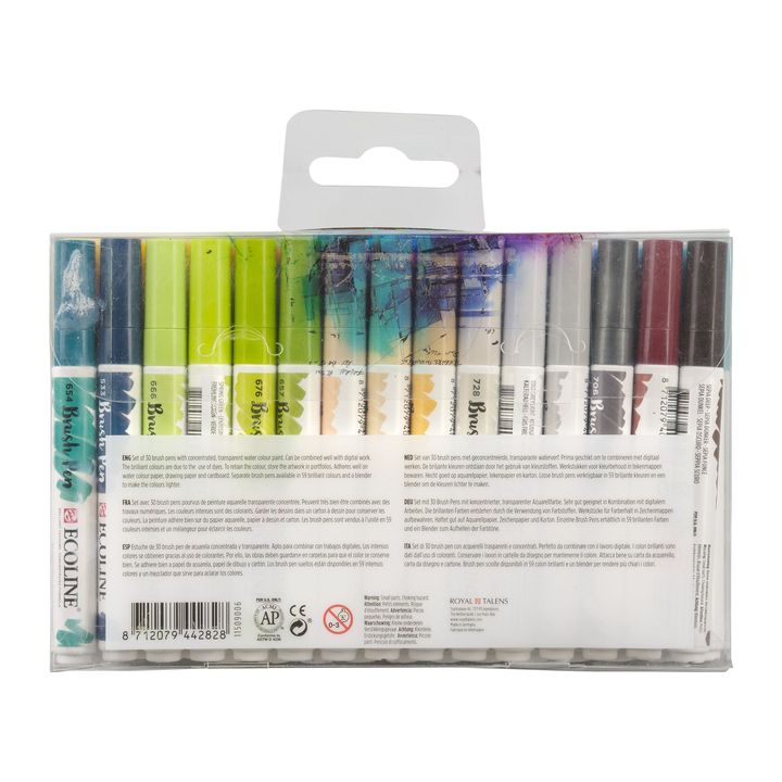 Aquarellstifte Ecoline Brush Pen Additional | 30er Set – Detailansicht 2 | ARTMIE