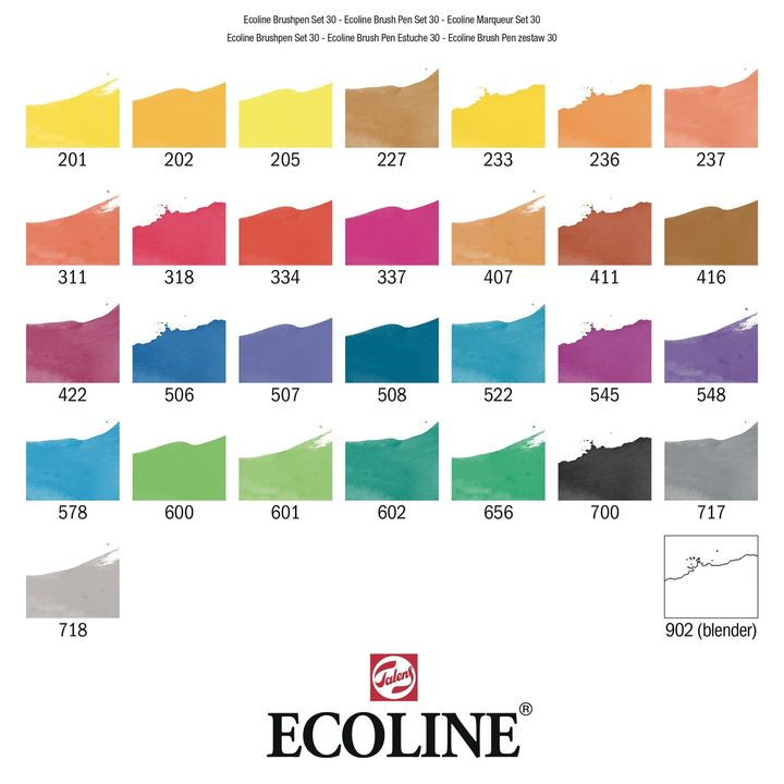 Aquarellstifte Ecoline Brush Pen | 30er Set – Detailansicht 3 | ARTMIE