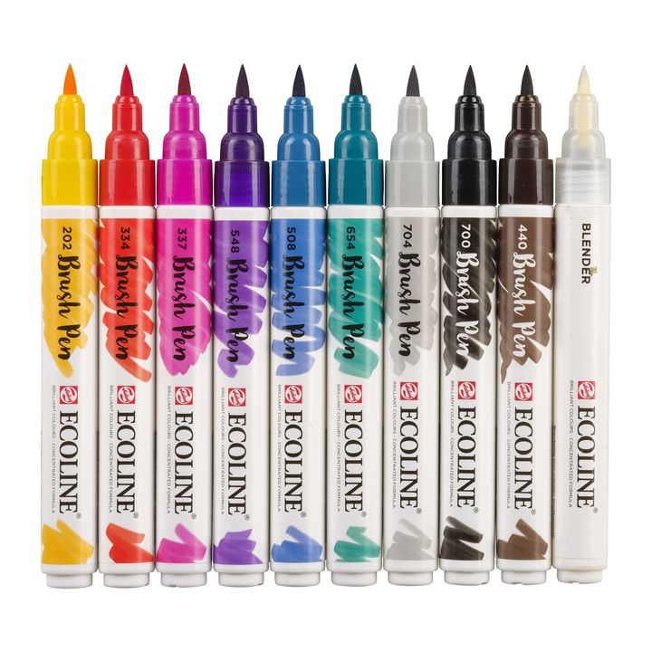 Aquarellstifte Ecoline Brush Pen Hand Lettering | 10er Set – Detailansicht 3 | ARTMIE