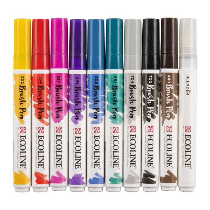 Aquarellstifte Ecoline Brush Pen Hand Lettering | 10er Set – Detailansicht 5 | ARTMIE