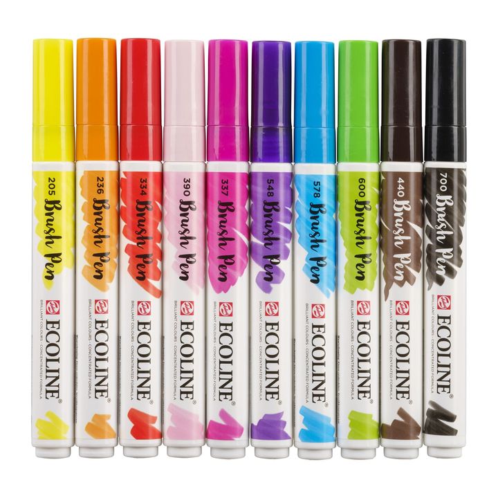 Aquarellstifte Ecoline Brush Pen Bright | 10er Set – Detailansicht 5 | ARTMIE